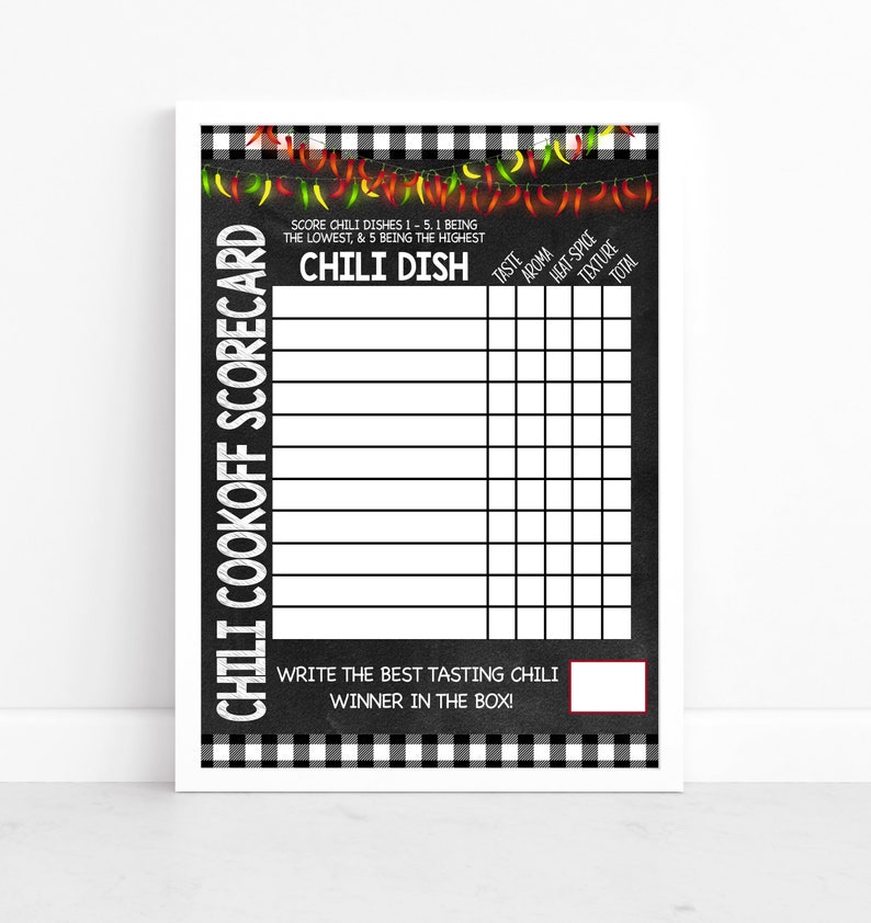 Editable Chili Cookoff Kit Full Kit Cookoff Party Event Etsy