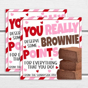 Etiquetas de regalo de agradecimiento de Brownie, realmente merece la etiqueta de puntos de Brownie, agradecimiento del personal voluntario de los empleados, PTA de PTO, imprimible