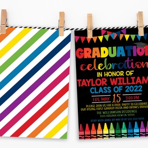 Graduation Celebration Invitation, Grad Party Invite Elementary Middle Preschool Kindergarten, Graduation Flyer Editable Printable Template
