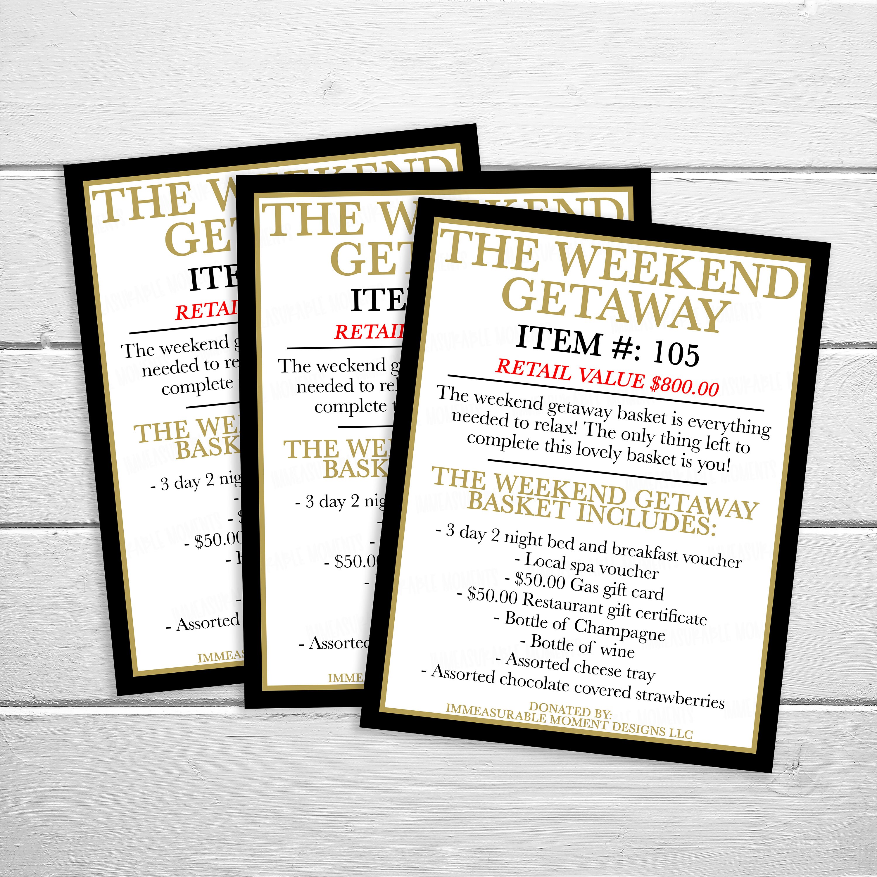 Editable Silent Auction Templates Fundraising Event Sheet - Etsy