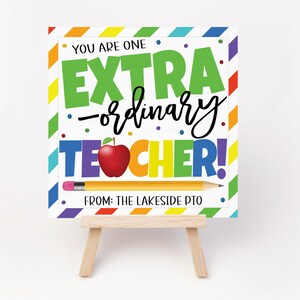 Leraar waardering cadeau tags, buitengewone leraar, terug naar school waardering week kauwgom Bubble Spearmint Mint PTO PTA afdrukbaar