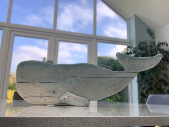 Home Decor, Reclaimed Wooden Whale, Moby Whale Wall Decor