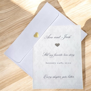 Custom Anniversary Card- Romantic Keepsake-Personalized anniversary card- Wedding date card- Romantic couple card- Romantic anniversary card
