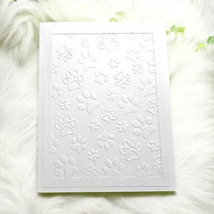 Biglietto d'auguri con stampa di cane in rilievo - Biglietto d'auguri vuoto per amanti dei cani - Carta da lettere bianca testurizzata - Cartoline di condoglianze per animali domestici, compleanno o ringraziamento - Biglietto vuoto