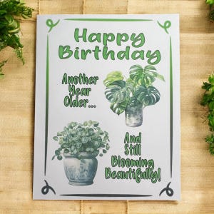 Funny Plant Birthday Card: Greenhouse Humor for Plant Lovers