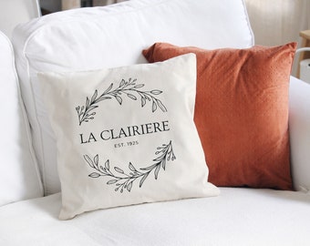 Personalized cotton cushion, Cushion cover, Decoration for family home, Wedding gift, Housewarming