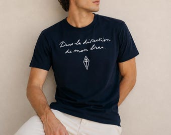 T-shirt "Dans la direction de mon bras" - T-shirt unisexe minimaliste - Plusieurs coloris et tailles
