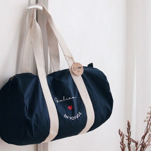 Personalisierte Reisetasche aus Bio-Baumwolle, Baby-Namensgeschenk, Geburtsgeschenk, personalisiertes Geschenk