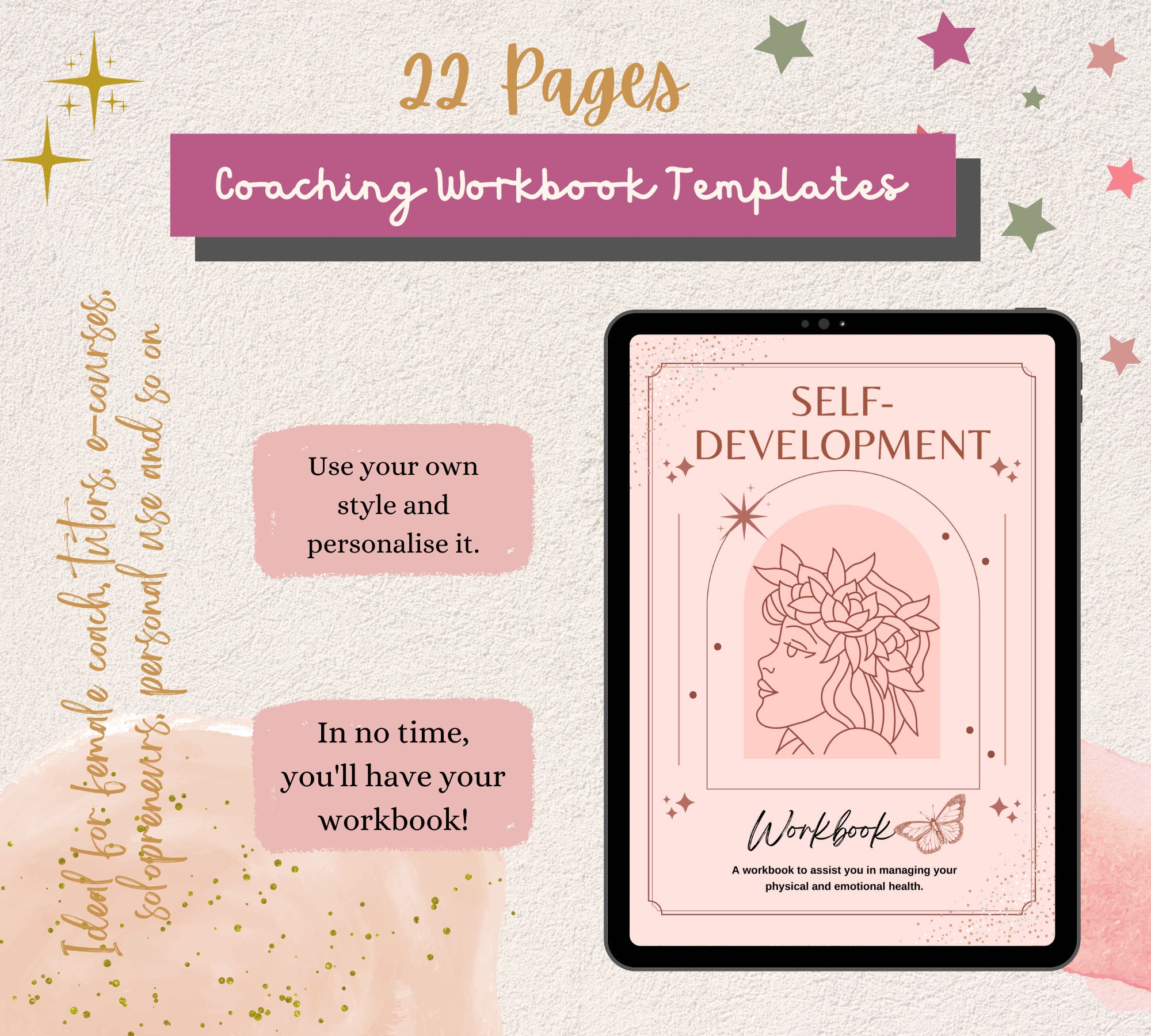 Self Development Workbook Templates Done for You Personal Etsy