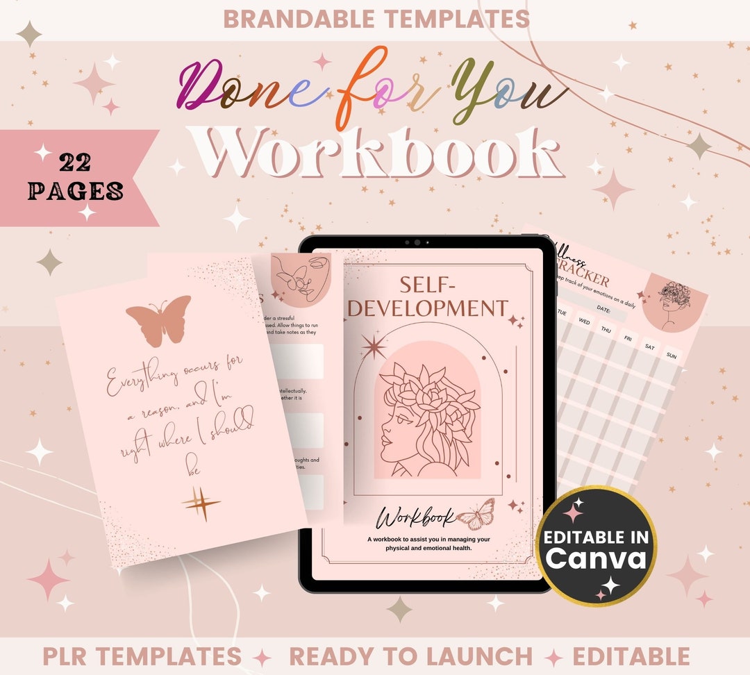 Self Development Workbook Templates Done for You Personal Etsy