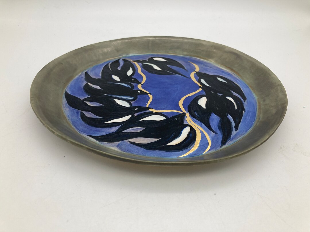 Seven for a Secret Ceramic Magpie Plate Etsy