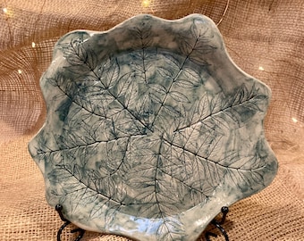 Leaves of Crape (crepe) Myrtle platter
