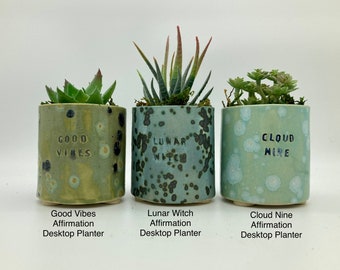 Affirmation Desktop Planters