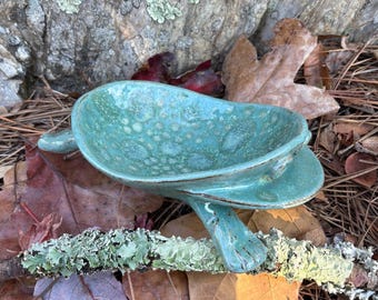 Sculpted Frog Ceramic Bowl