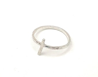 Sterling Silver Cross Stacking Ring