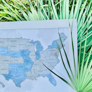 United States Scratch Off Map | Scratch Off Poster Map | Travel Map | Travel Gifts | USA | Free Shipping