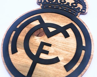 Arte in legno del Real Madrid, logo del Real Madrid, stemma del