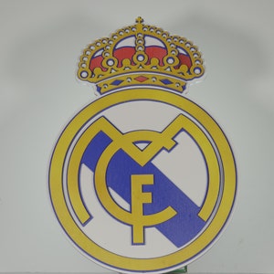Real Madrid Wood Art, Real Madrid Logo, Real Madrid Crest, Real Madrid Shield, Real Madrid Wooden Crest, Football Crest