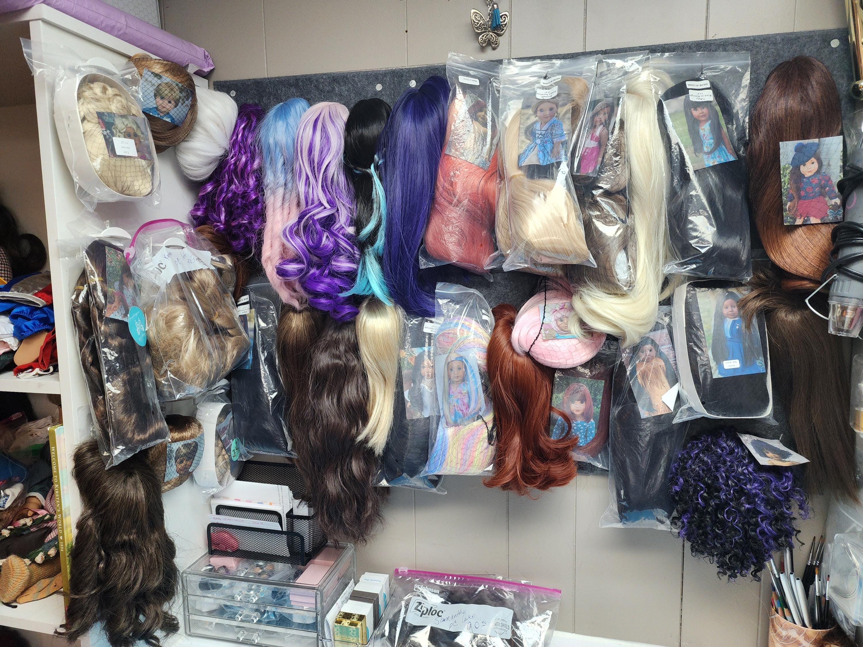 USA American Girl Wig 2 day Shipping Long Downtown Wigs for 18 inch dolls – DallasDollCo main image 3