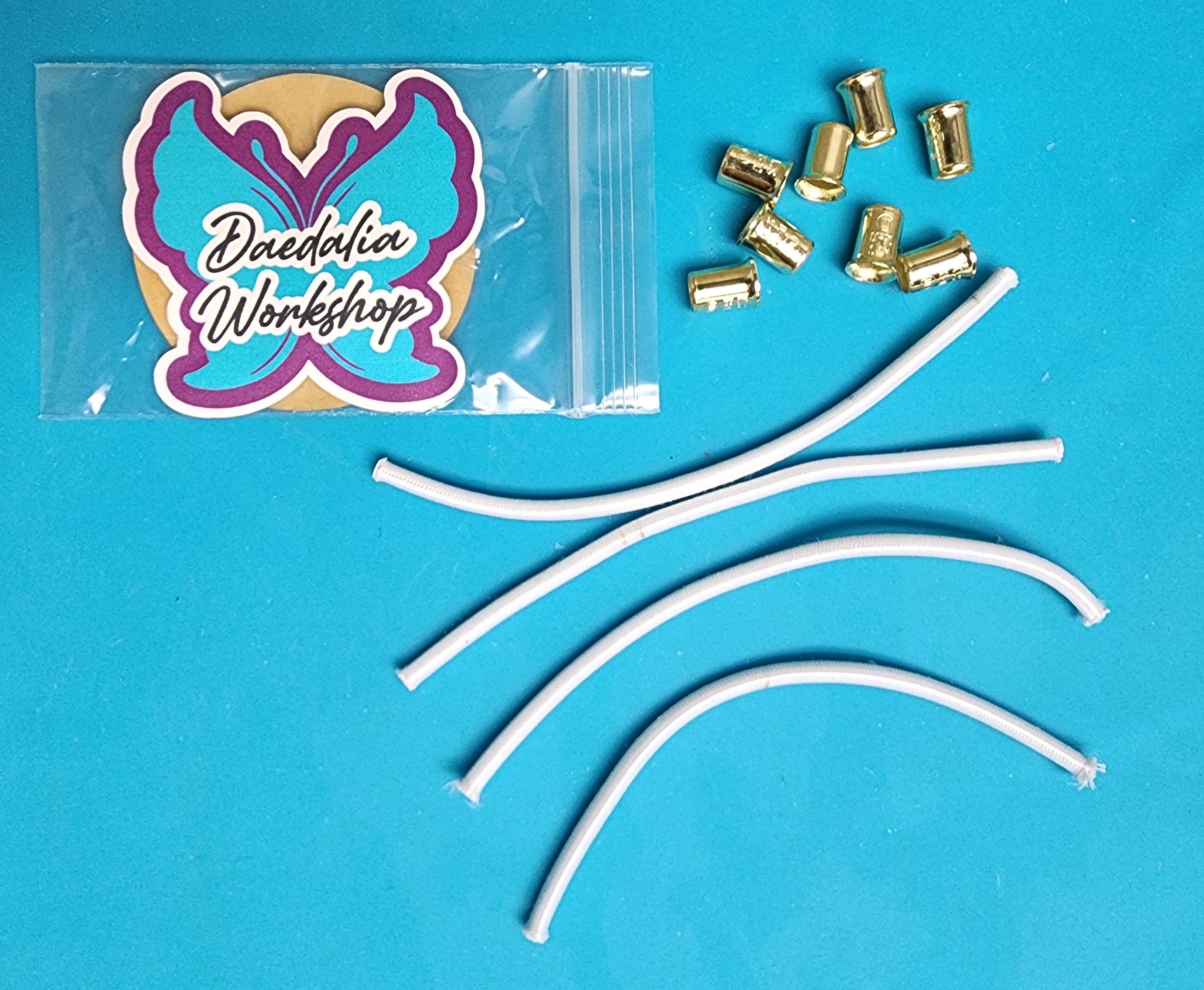 American Girl Doll Repair Restringing Parts Fasteners/ferrules and Elastic Pieces 2 Size Options