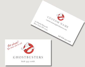 Ghostbusters Custom Paranormal Business Cards Prop Replica
