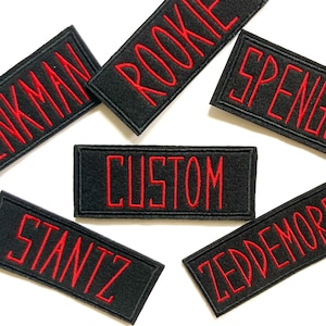 Ghostbusters Name Patch Custom Iron On Patch or Hook & Loop Name Tag Costume