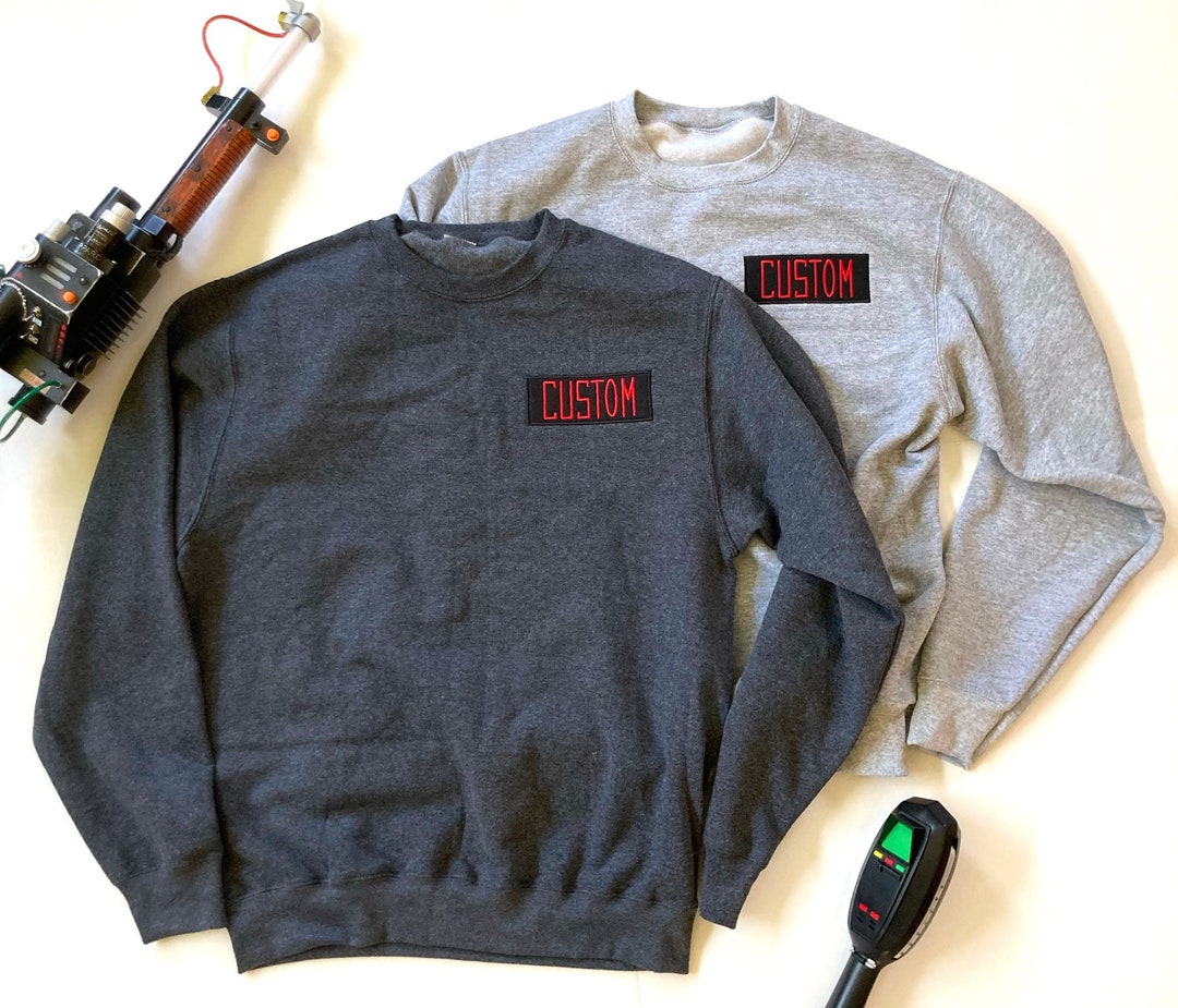 Ghostbusters Custom Name Patch Embroidered Crewneck Sweatshirt Sweater ...