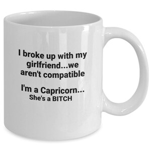 Funny break up coffee cup, I broke up with my girlfriend coffee mug, gift for couple in recent breakup