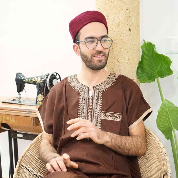 Jebba Tunisienne Marron djellaba pour homme habit pour le mois du ramadan taille standard Etsy Canada