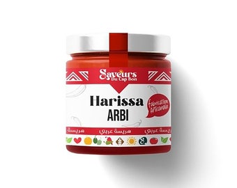 Harissa Arbi tradizionale tunisina, salsa piccante Harissa, salsa per marinate o condimenti (acquista in confezione da 4 pezzi), Tunisia