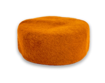 Tunisian Chechia in Orange Wool, Handmade Chechia, handmade chachia, Muslim hat, 100% wool Chechia, Tunisian Chechia