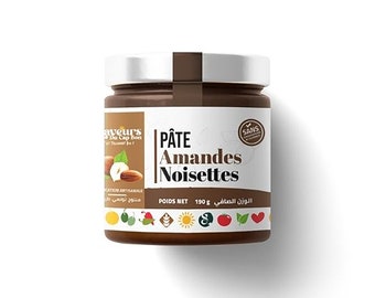 Almond & Hazelnut Spread without Additives, without Preservatives, made in Tunisia