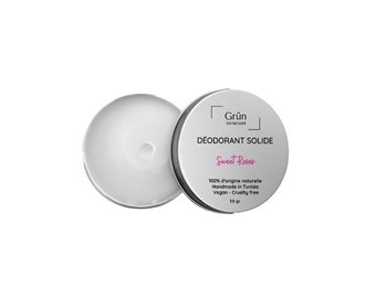 Déodorant solide vegan, déodorant naturel sans aluminium, sans sulfate 100% bio, zéro déchets, crème déodorante tous types de peaux  50 Gr