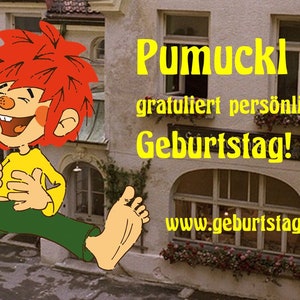 Pumuckl gratuliert persönlich zum Geburtstag personalisierbares