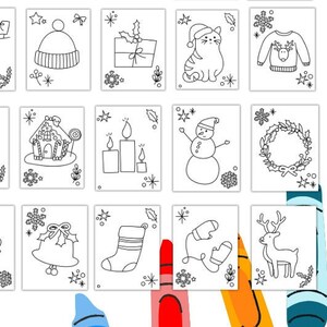 45 Christmas Coloring Pages for Kids Preschool Coloring Book - Etsy
