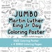 JUMBO Martin Luther King Jr. Coloring Poster, MLK Day, Martin Luther ...
