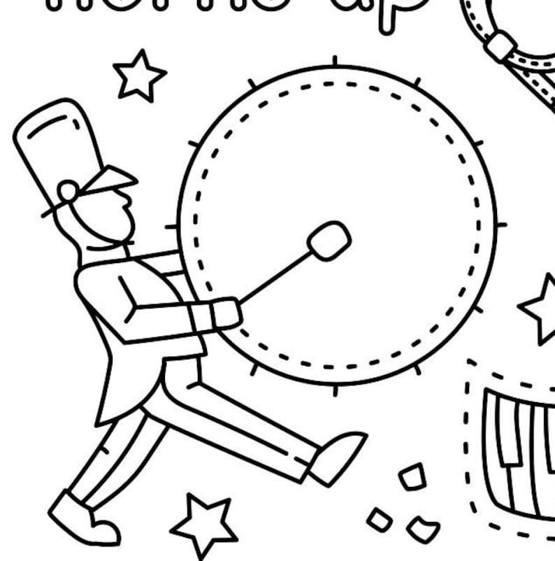 JUMBO Marching Band Coloring Poster Coloring Page Banner - Etsy