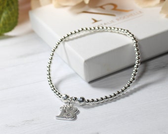 Sterling silver bracelet with 18th birthday charm
