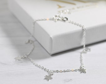 本物の刻印入り 925 スターリングシルバー 9 インチ 3 mm ビーズ