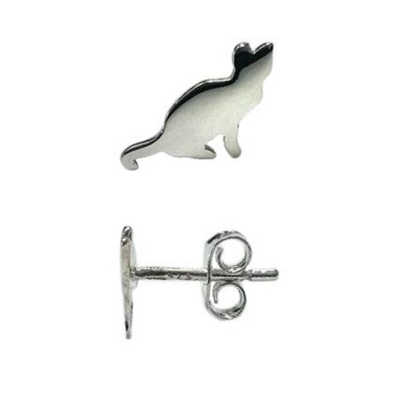 Orecchini Gatto In Argento 925 Con Opale Blu: Gioielli Donna Eleganti E Giocosi, Idea Regalo Compleanno