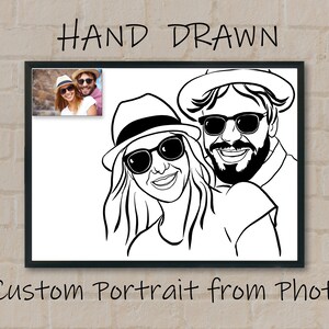 Paar Portrait, Glückliches Paar, Jubiläumsgeschenk, just married, personalisiertes Geschenk, Personalisiertes Portrait - DIGITAL FILE