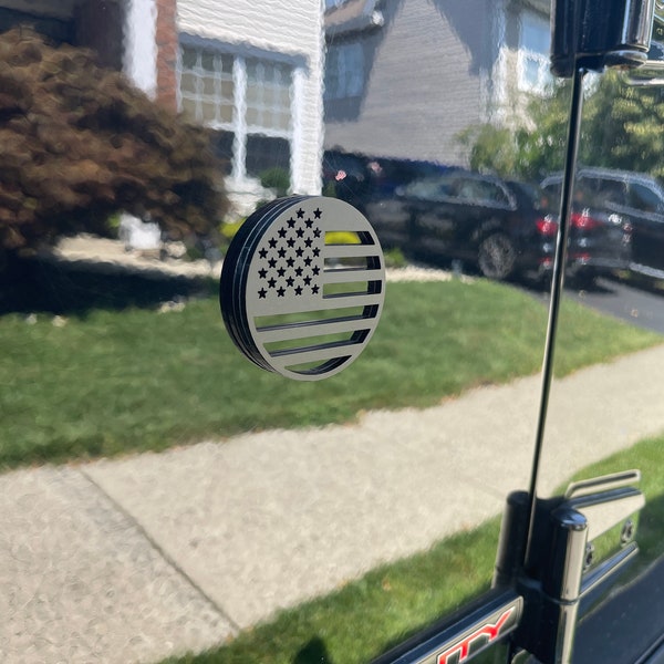 2007-2021 Jeep Wrangler Gladiator Fender Insignia emblema de reemplazo Bandera americana