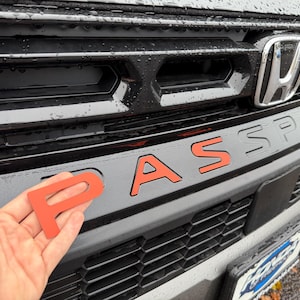 Front Bumper/Grill Letter Inserts Compatible with 2026+ Honda Passport | 1/16" ABS Plastic | Made in the USA image 1
