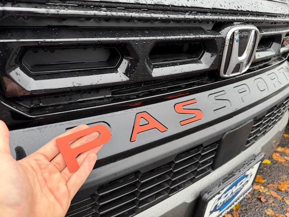 Front Bumper/Grill Letter Inserts Compatible with 2026+ Honda Passport | 1/16" ABS Plastic | Made in the USA