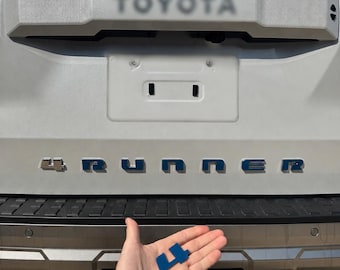 Rear Hatch Trunk Emblem Letter Overlay Compatible with 2025-2026 4Runner ALL Model 1/16" Thick ABS Plastic  - Not Thin Vinyl Decals