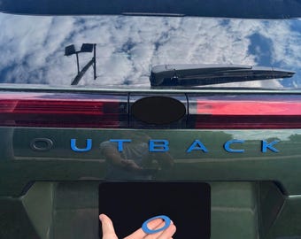 Rear Hatch Trunk Letter Emblem Overlay Compatible with 2026 Subaru Outback ALL Model 1/16" Thick ABS Plastic  - Not Thin Vinyl Decals