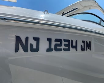 Emblema 3D personalizado de Nautique con números de registro y distintivos a juego de 1/8" de grosor con adhesivo