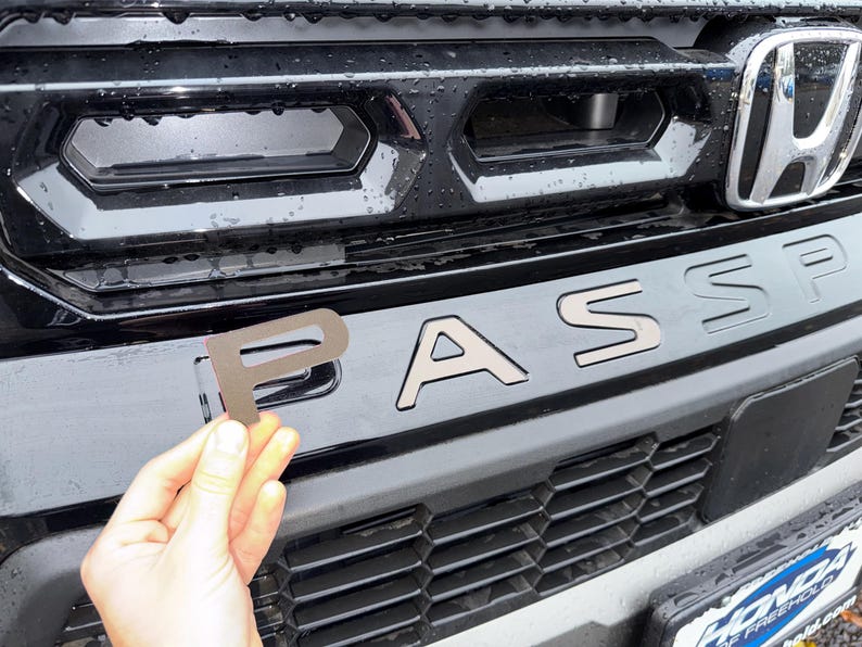 Front Bumper/Grill Letter Inserts Compatible with 2026+ Honda Passport | 1/16" ABS Plastic | Made in the USA image 2
