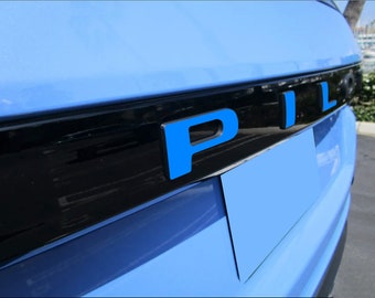 Recubrimientos de letras compatibles con Honda Pilot 2023+, portón trasero/maletero, plástico ABS, 1/16" de grosor