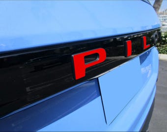 Insertos de letras para portón trasero de plástico ABS de 1/16" de espesor compatibles con Honda Pilot 2024+ (no son calcomanías de vinilo delgadas)